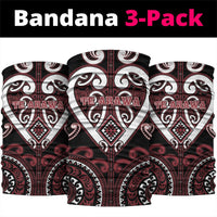 Aotearoa Te Arawa Neck Gaiter Maori Tribal Pattern LT05 package One Size: 25*50cm Red - Polynesian Pride