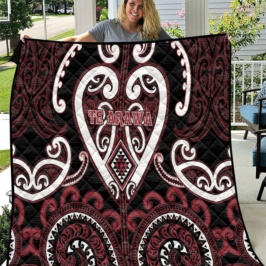 Aotearoa Te Arawa Quilt Maori Tribal Pattern LT05 Red - Polynesian Pride