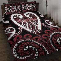 Aotearoa Te Arawa Quilt Bed Set Maori Tribal Pattern LT05 Red - Polynesian Pride