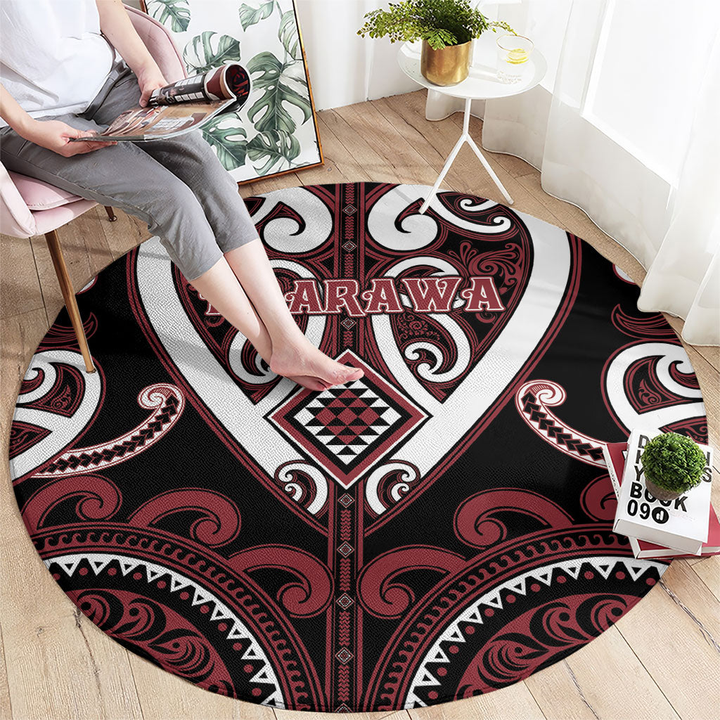 Aotearoa Te Arawa Round Carpet Maori Tribal Pattern LT05 - Polynesian Pride
