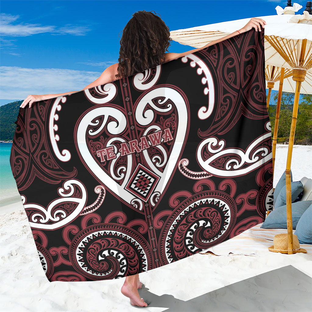 Aotearoa Te Arawa Sarong Maori Tribal Pattern LT05 One Size 44 x 66 inches Red - Polynesian Pride