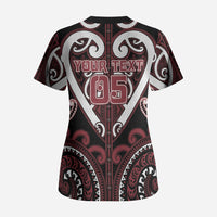 Custom Aotearoa Te Arawa Scrub Top Maori Tribal Pattern LT05 - Polynesian Pride