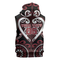 Custom Aotearoa Te Arawa Sleeveless Hoodie Maori Tribal Pattern LT05 - Polynesian Pride