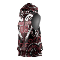 Custom Aotearoa Te Arawa Sleeveless Hoodie Maori Tribal Pattern LT05 - Polynesian Pride