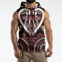 Custom Aotearoa Te Arawa Sleeveless Hoodie Maori Tribal Pattern LT05 - Polynesian Pride