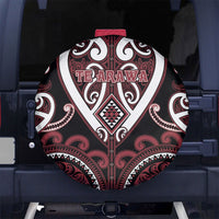 Aotearoa Te Arawa Spare Tire Cover Maori Tribal Pattern LT05 No hole Red - Polynesian Pride