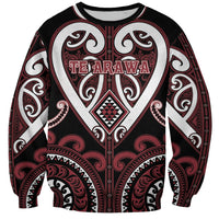 Custom Aotearoa Te Arawa Sweatshirt Maori Tribal Pattern LT05 Unisex Red - Polynesian Pride