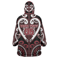 Custom Aotearoa Te Arawa Wearable Blanket Hoodie Maori Tribal Pattern LT05 - Polynesian Pride
