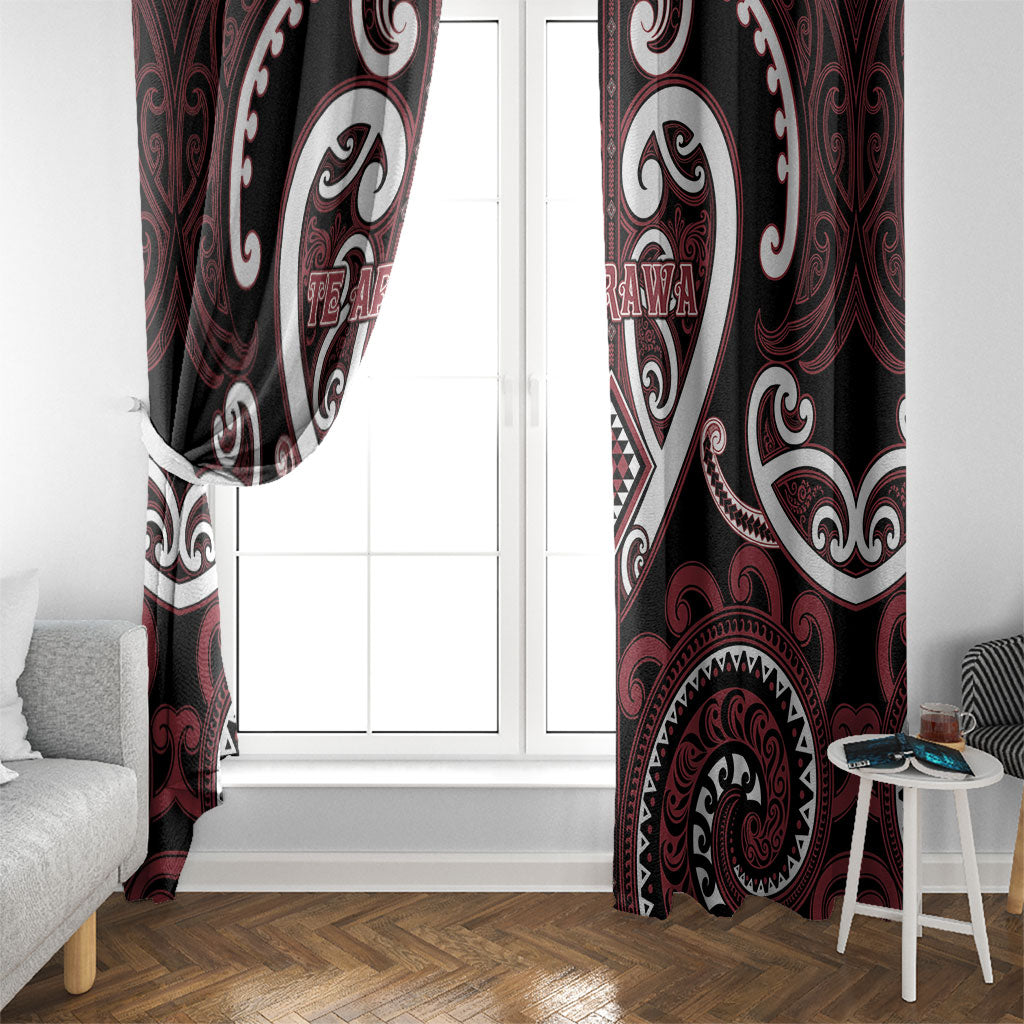 Aotearoa Te Arawa Window Curtain Maori Tribal Pattern LT05 - Polynesian Pride