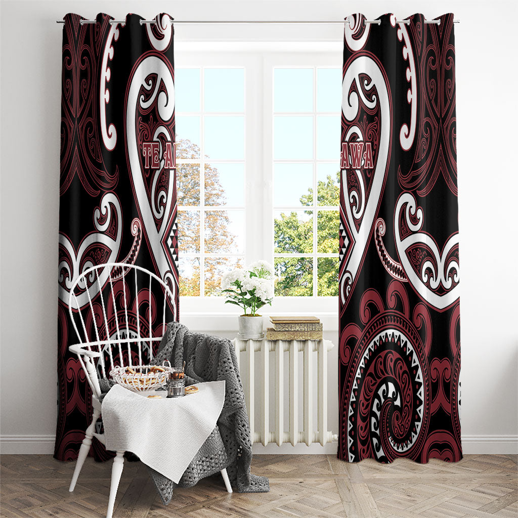 Aotearoa Te Arawa Window Curtain Maori Tribal Pattern LT05 - Polynesian Pride