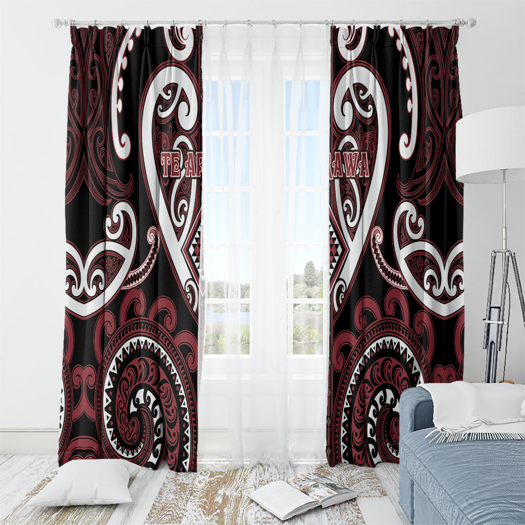 Aotearoa Te Arawa Window Curtain Maori Tribal Pattern LT05 - Polynesian Pride