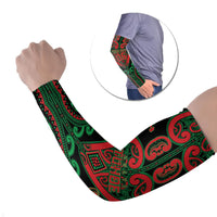 Custom Aotearoa Ngai Tuhoe Arm Sleeves Maori Tribal Pattern LT05 Set of 2 Black - Polynesian Pride