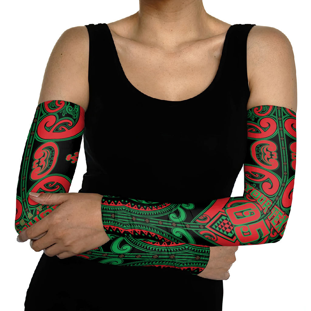 Custom Aotearoa Ngai Tuhoe Arm Sleeves Maori Tribal Pattern LT05 - Polynesian Pride