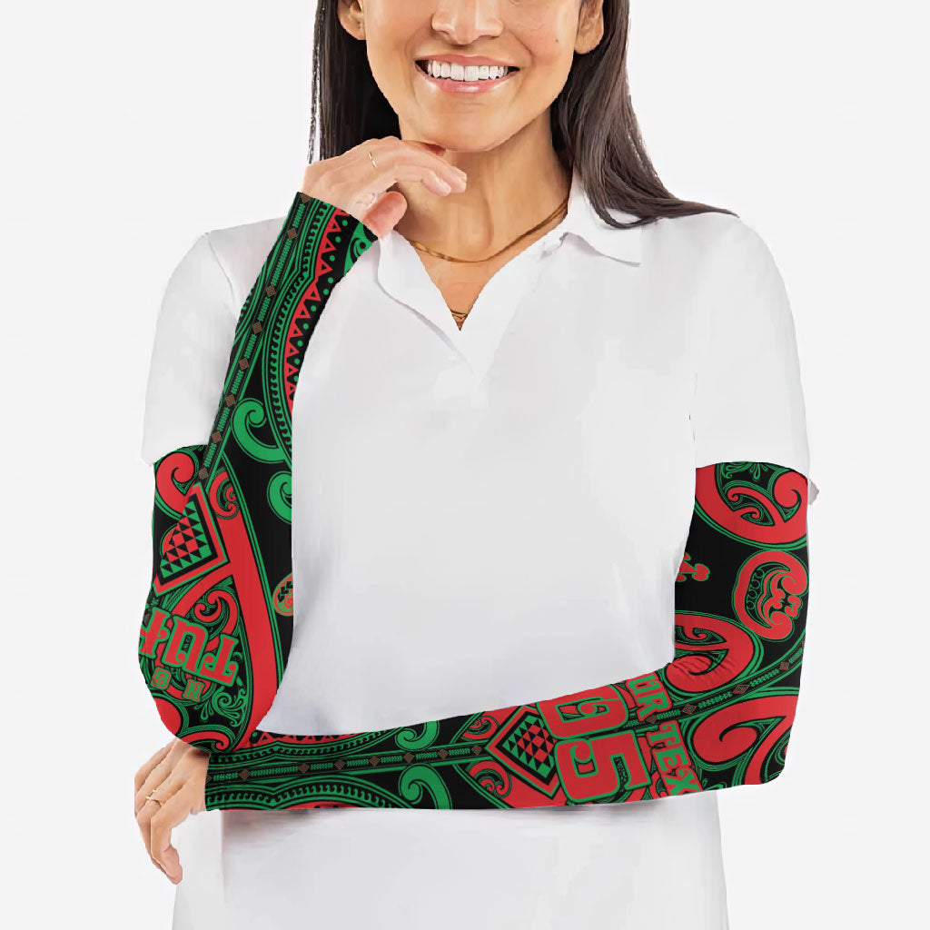 Custom Aotearoa Ngai Tuhoe Arm Sleeves Maori Tribal Pattern LT05 - Polynesian Pride