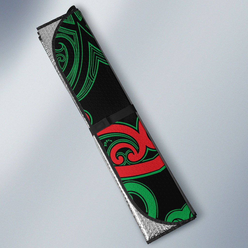Aotearoa Ngai Tuhoe Auto Sun Shade Maori Tribal Pattern LT05 - Polynesian Pride