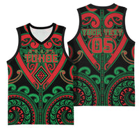 Custom Aotearoa Ngai Tuhoe Basketball Jersey Maori Tribal Pattern LT05 - Polynesian Pride