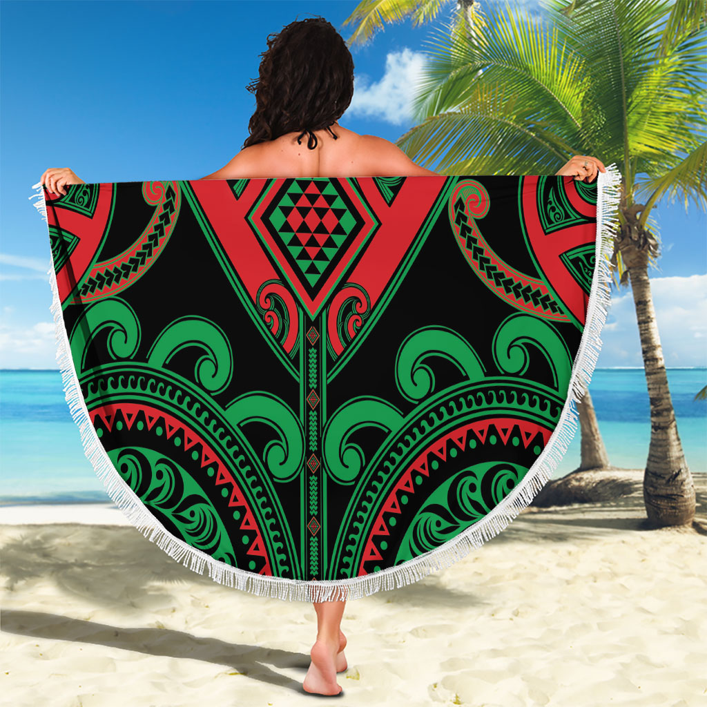 Aotearoa Ngai Tuhoe Beach Blanket Maori Tribal Pattern LT05 - Polynesian Pride