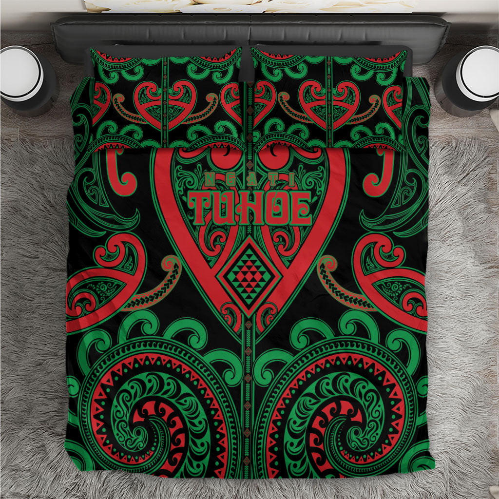 Aotearoa Ngai Tuhoe Bedding Set Maori Tribal Pattern LT05 Black - Polynesian Pride