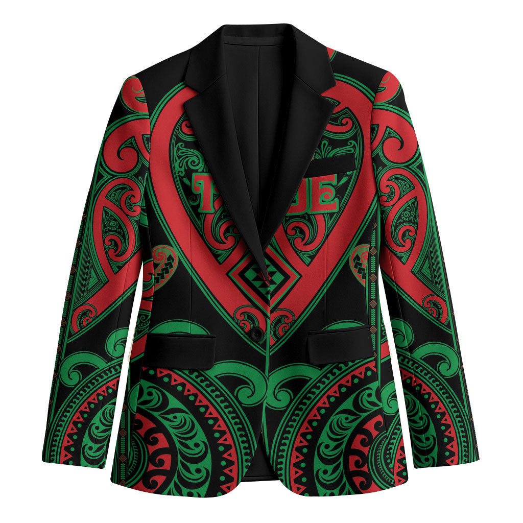 Custom Aotearoa Ngai Tuhoe Blazer Maori Tribal Pattern LT05 Unisex Black - Polynesian Pride