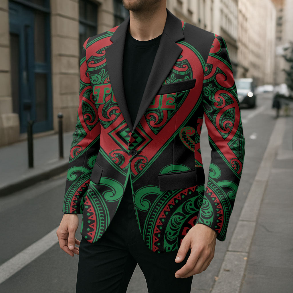 Custom Aotearoa Ngai Tuhoe Blazer Maori Tribal Pattern LT05 - Polynesian Pride