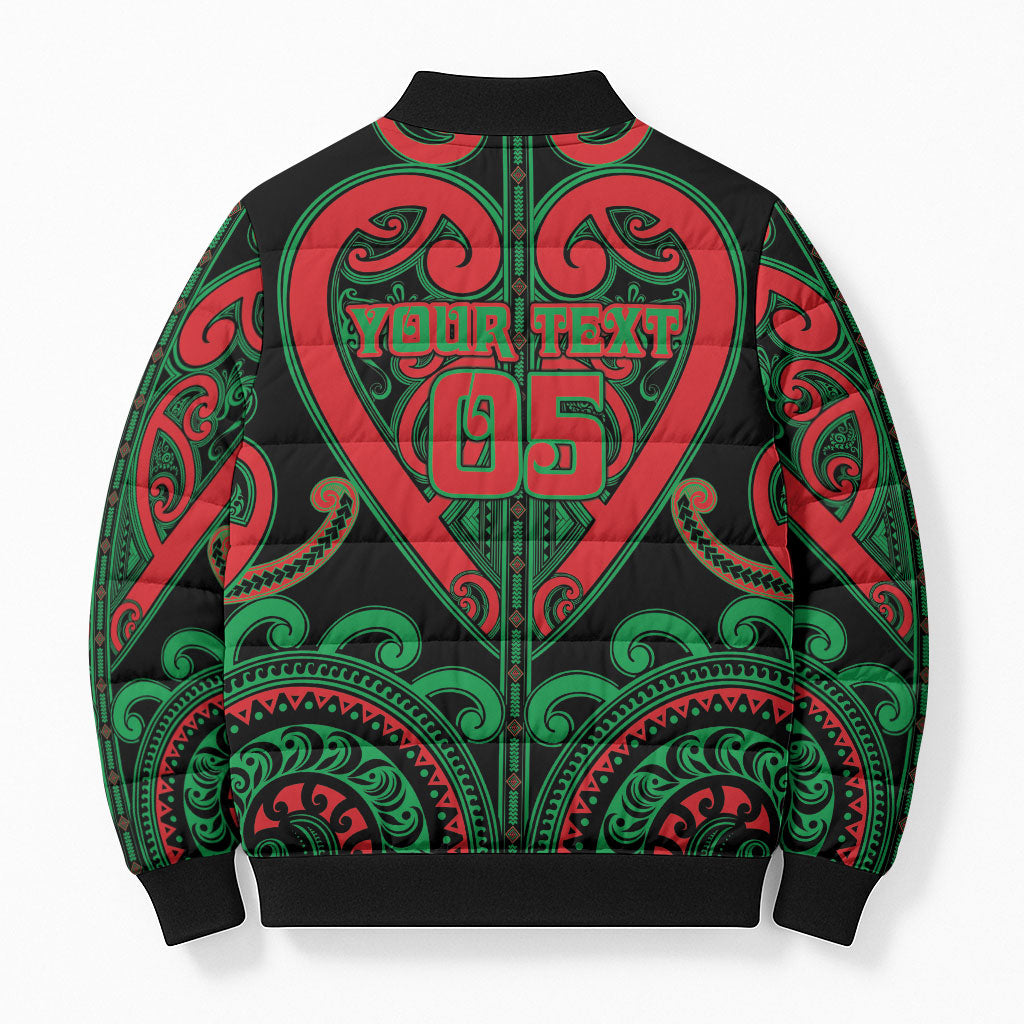 Custom Aotearoa Ngai Tuhoe Bomber Puffer Jacket Maori Tribal Pattern LT05 - Polynesian Pride
