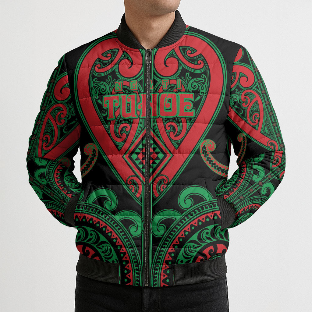 Custom Aotearoa Ngai Tuhoe Bomber Puffer Jacket Maori Tribal Pattern LT05 - Polynesian Pride