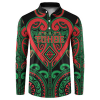 Custom Aotearoa Ngai Tuhoe Button Sweatshirt Maori Tribal Pattern LT05 Black - Polynesian Pride