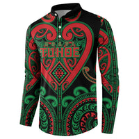 Custom Aotearoa Ngai Tuhoe Button Sweatshirt Maori Tribal Pattern LT05 - Polynesian Pride
