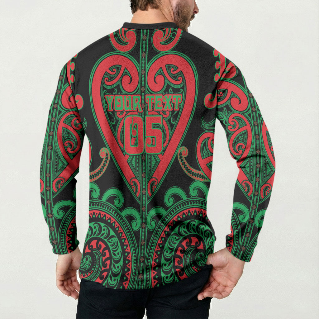 Custom Aotearoa Ngai Tuhoe Button Sweatshirt Maori Tribal Pattern LT05 - Polynesian Pride
