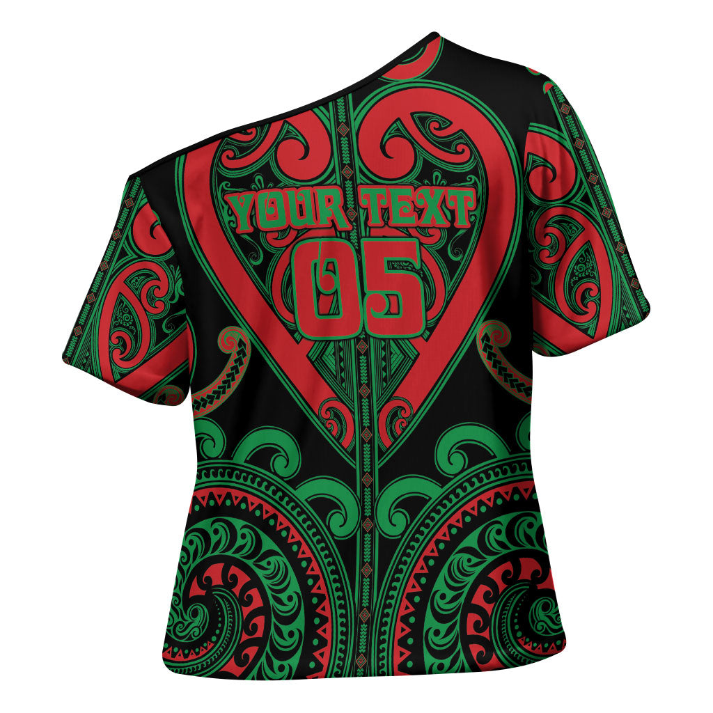Custom Aotearoa Ngai Tuhoe Cross Shoulder Shirt Maori Tribal Pattern LT05 - Polynesian Pride