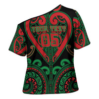 Custom Aotearoa Ngai Tuhoe Cross Shoulder Shirt Maori Tribal Pattern LT05 - Polynesian Pride