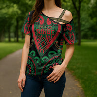 Custom Aotearoa Ngai Tuhoe Cross Shoulder Shirt Maori Tribal Pattern LT05 - Polynesian Pride