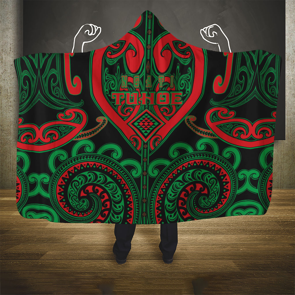 Aotearoa Ngai Tuhoe Hooded Blanket Maori Tribal Pattern LT05 - Polynesian Pride