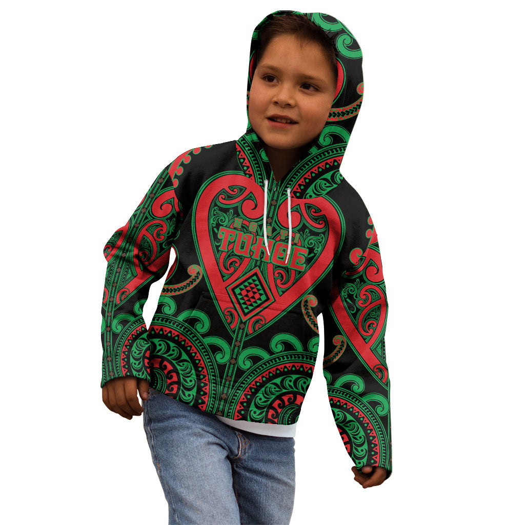 Custom Aotearoa Ngai Tuhoe Kid Hoodie Maori Tribal Pattern LT05 - Polynesian Pride