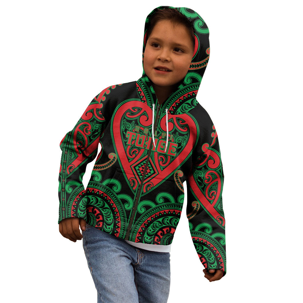Custom Aotearoa Ngai Tuhoe Kid Hoodie Maori Tribal Pattern LT05 - Polynesian Pride