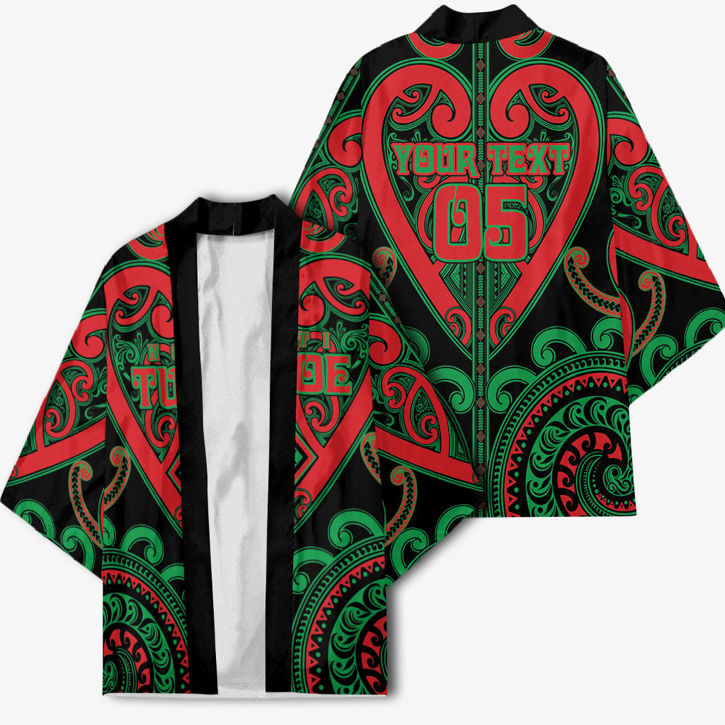 Custom Aotearoa Ngai Tuhoe Kimono Maori Tribal Pattern LT05 - Polynesian Pride