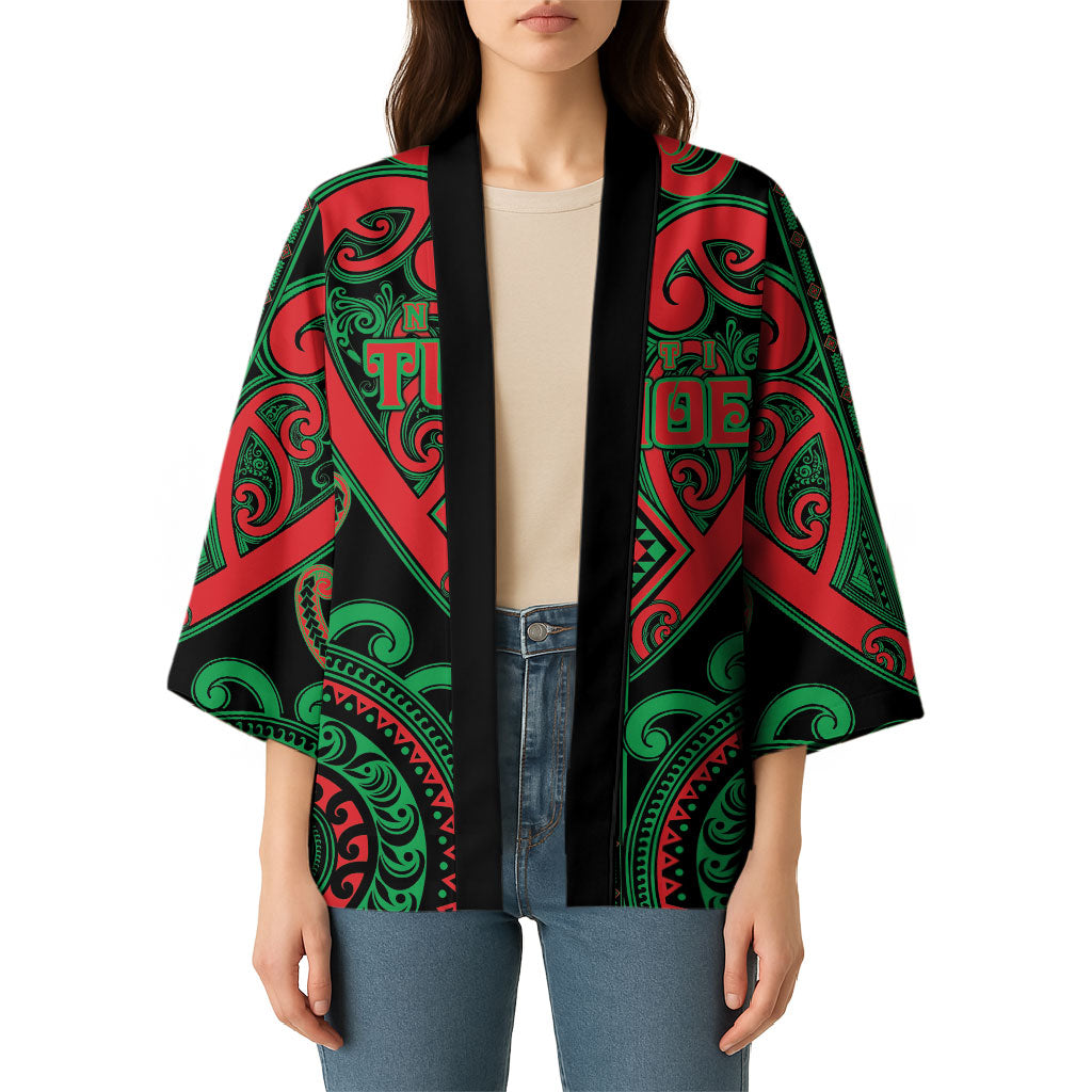 Custom Aotearoa Ngai Tuhoe Kimono Maori Tribal Pattern LT05 - Polynesian Pride