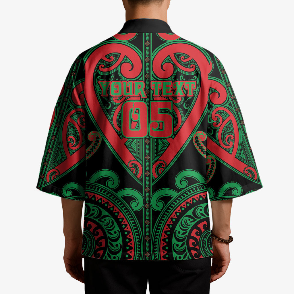 Custom Aotearoa Ngai Tuhoe Kimono Maori Tribal Pattern LT05 - Polynesian Pride