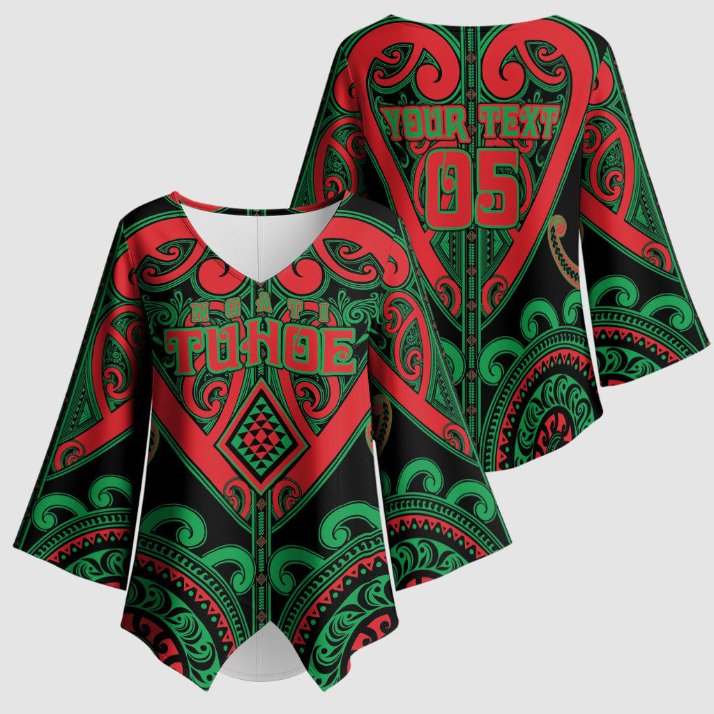 Custom Aotearoa Ngai Tuhoe Kimono Sleeve Blouse Maori Tribal Pattern LT05 - Polynesian Pride