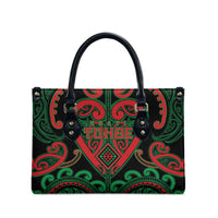 Aotearoa Ngai Tuhoe Leather Bag Maori Tribal Pattern LT05 - Polynesian Pride