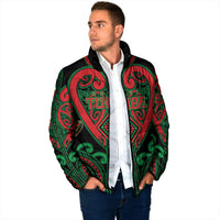 Custom Aotearoa Ngai Tuhoe Padded Jacket Maori Tribal Pattern LT05 - Polynesian Pride