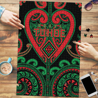Aotearoa Ngai Tuhoe Puzzle Maori Tribal Pattern LT05 Black - Polynesian Pride