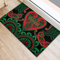Aotearoa Ngai Tuhoe Rubber Doormat Maori Tribal Pattern LT05 - Polynesian Pride