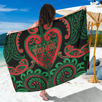 Aotearoa Ngai Tuhoe Sarong Maori Tribal Pattern LT05 One Size 44 x 66 inches Black - Polynesian Pride