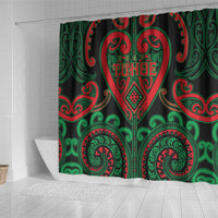 Aotearoa Ngai Tuhoe Shower Curtain Maori Tribal Pattern LT05 - Polynesian Pride