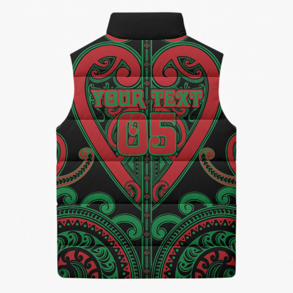 Custom Aotearoa Ngai Tuhoe Sleeveless Puffer Jacket Maori Tribal Pattern LT05 - Polynesian Pride