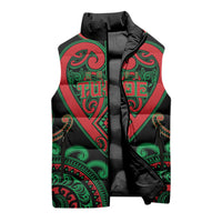 Custom Aotearoa Ngai Tuhoe Sleeveless Puffer Jacket Maori Tribal Pattern LT05 - Polynesian Pride