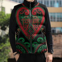 Custom Aotearoa Ngai Tuhoe Sleeveless Puffer Jacket Maori Tribal Pattern LT05 - Polynesian Pride