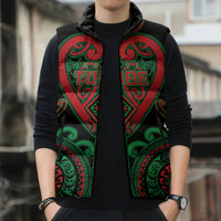 Custom Aotearoa Ngai Tuhoe Sleeveless Puffer Jacket Maori Tribal Pattern LT05 - Polynesian Pride
