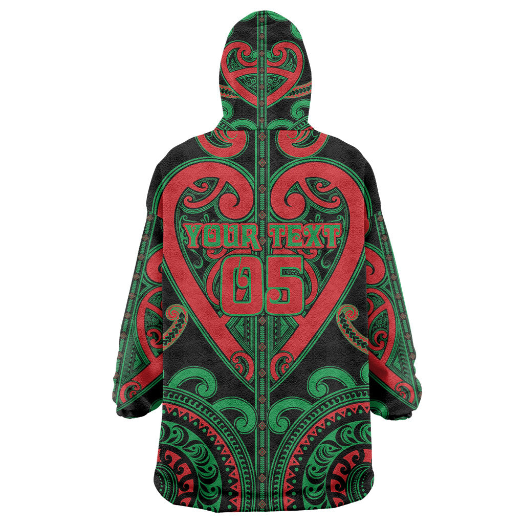 Custom Aotearoa Ngai Tuhoe Wearable Blanket Hoodie Maori Tribal Pattern LT05 - Polynesian Pride